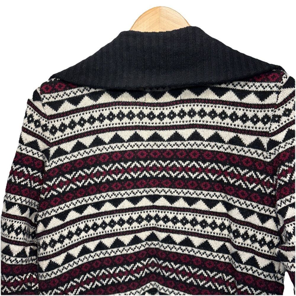 Cambridge Dry Goods Nordic Fair Isle Lambswool Duster Cardigan  Size M Vintage - Picture 4 of 11